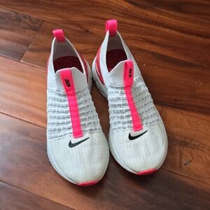 Nike Women's Gray and Pink Slip-On Sneakers Size 8